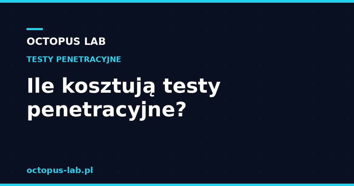 Ile kosztują testy penetracyjne? Cennik i czynniki ceny pentestu